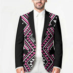New Zealand Mawhero Taniko Motifs Blazer Maori Poi Dance Costume Inspired