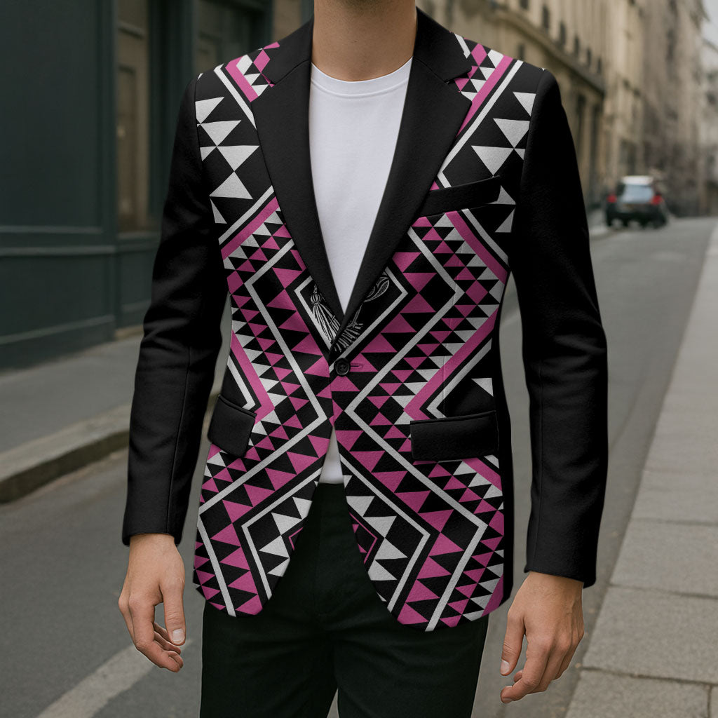 New Zealand Mawhero Taniko Motifs Blazer Maori Poi Dance Costume Inspired