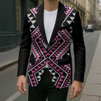 New Zealand Mawhero Taniko Motifs Blazer Maori Poi Dance Costume Inspired