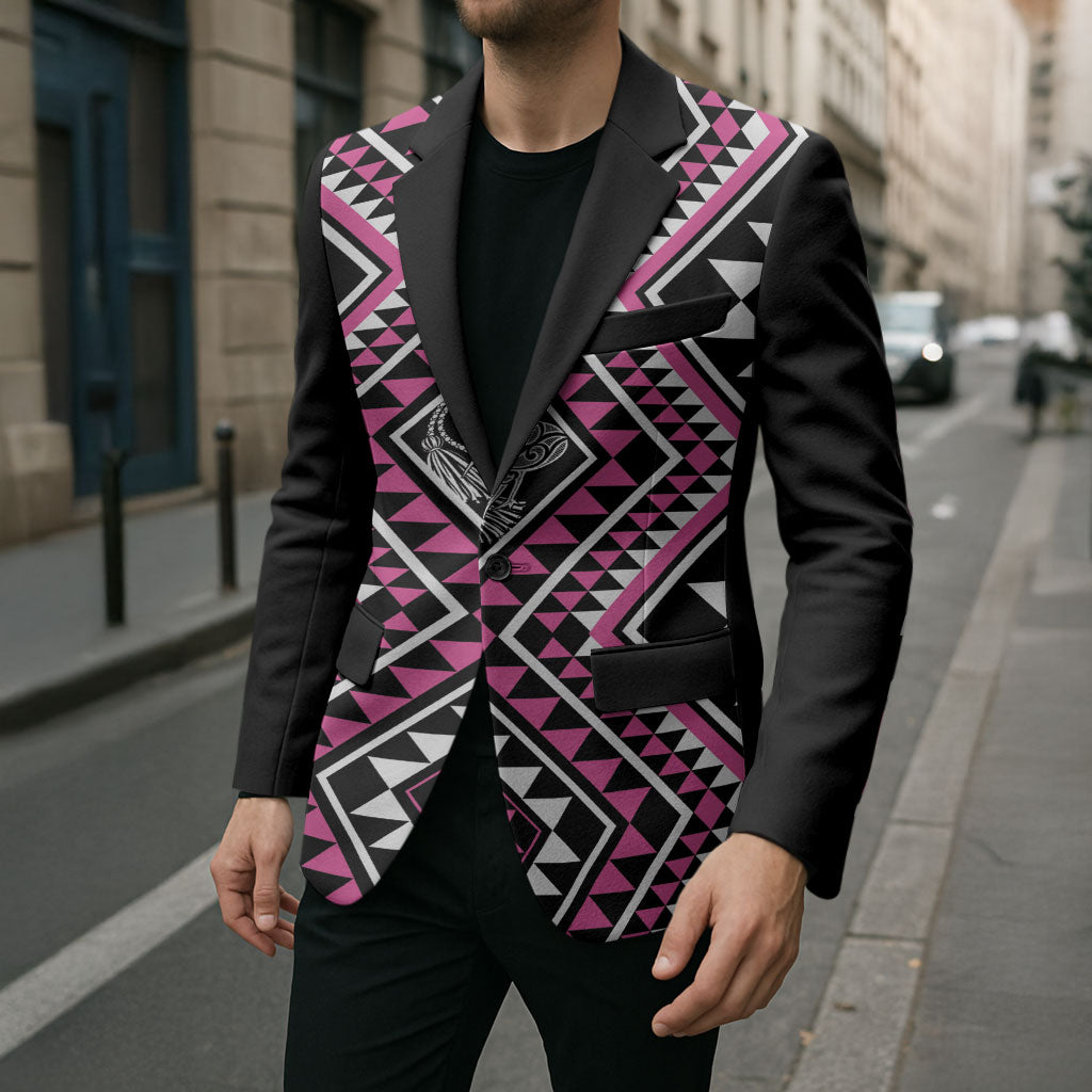New Zealand Mawhero Taniko Motifs Blazer Maori Poi Dance Costume Inspired