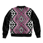 New Zealand Mawhero Taniko Motifs Bomber Jacket Maori Poi Dance Costume Inspired