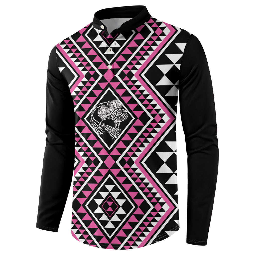 New Zealand Mawhero Taniko Motifs Button Sweatshirt Maori Poi Dance Costume Inspired