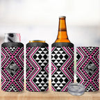New Zealand Mawhero Taniko Motifs 4 in 1 Can Cooler Tumbler Maori Poi Dance Costume Inspired