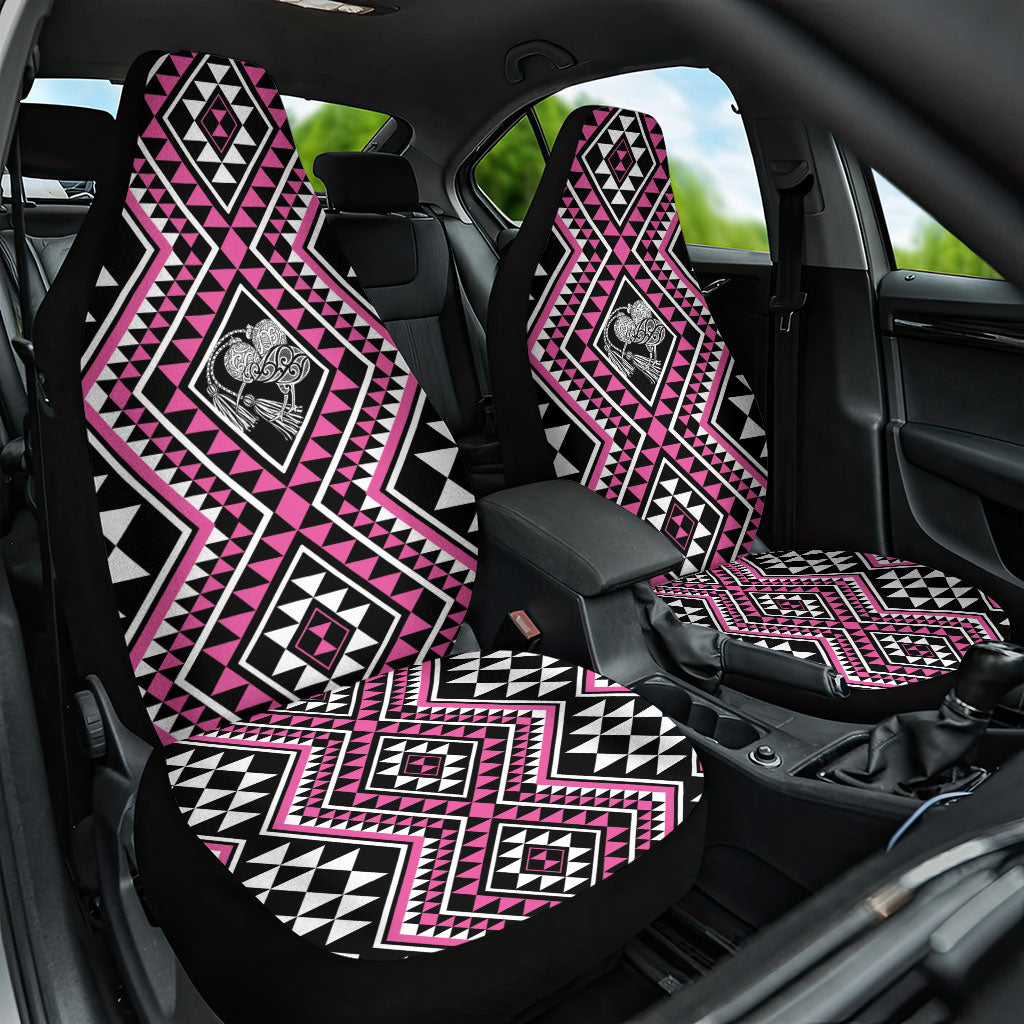 New Zealand Mawhero Taniko Motifs Car Seat Cover Maori Poi Dance Costume Inspired