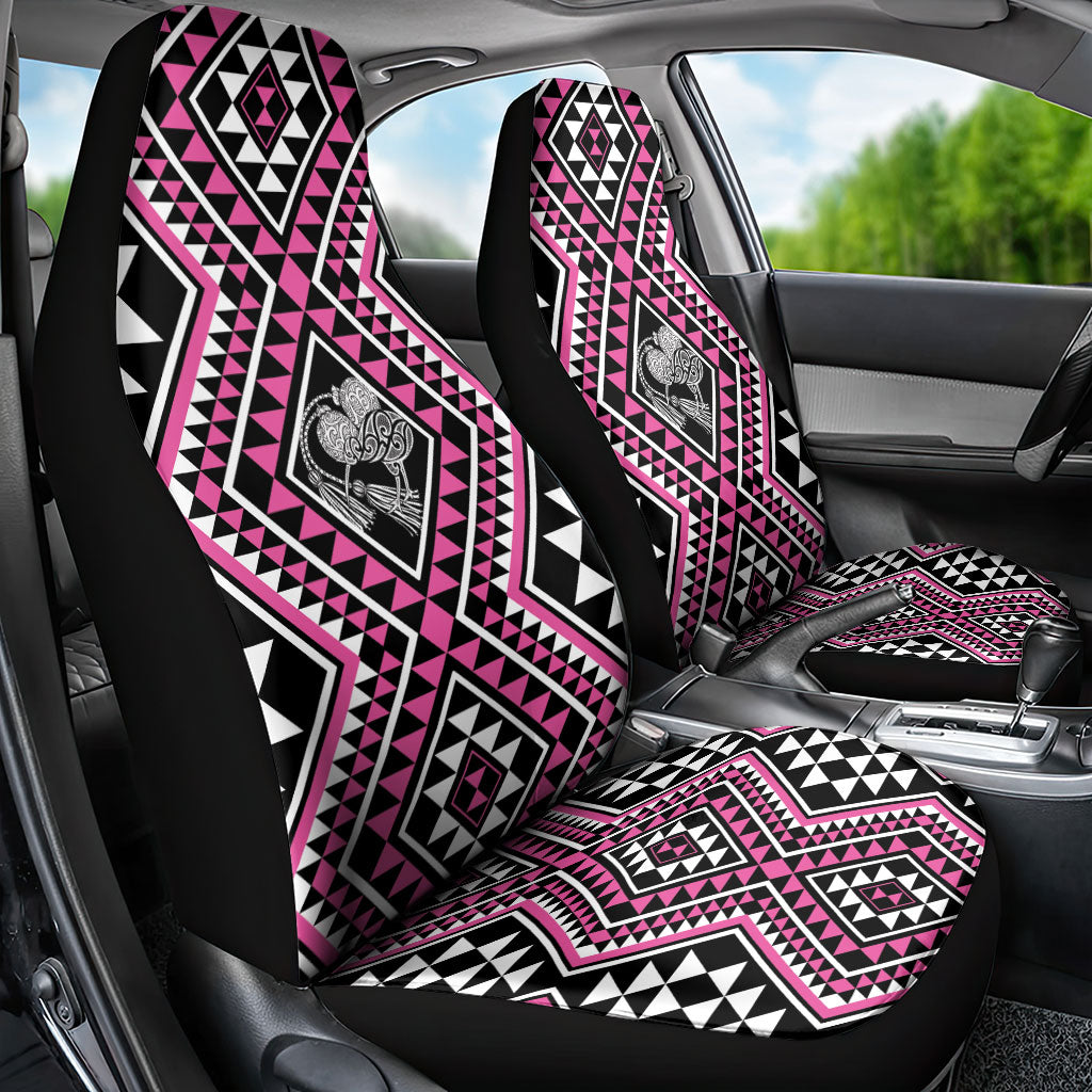 New Zealand Mawhero Taniko Motifs Car Seat Cover Maori Poi Dance Costume Inspired