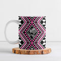 New Zealand Mawhero Taniko Motifs Ceramic Mug Maori Poi Dance Costume Inspired