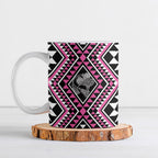 New Zealand Mawhero Taniko Motifs Ceramic Mug Maori Poi Dance Costume Inspired