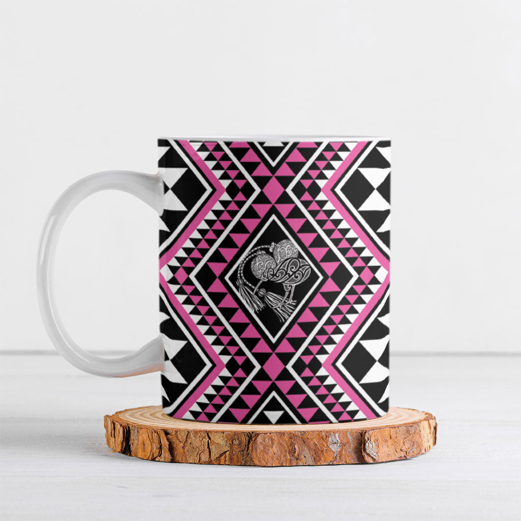 New Zealand Mawhero Taniko Motifs Ceramic Mug Maori Poi Dance Costume Inspired