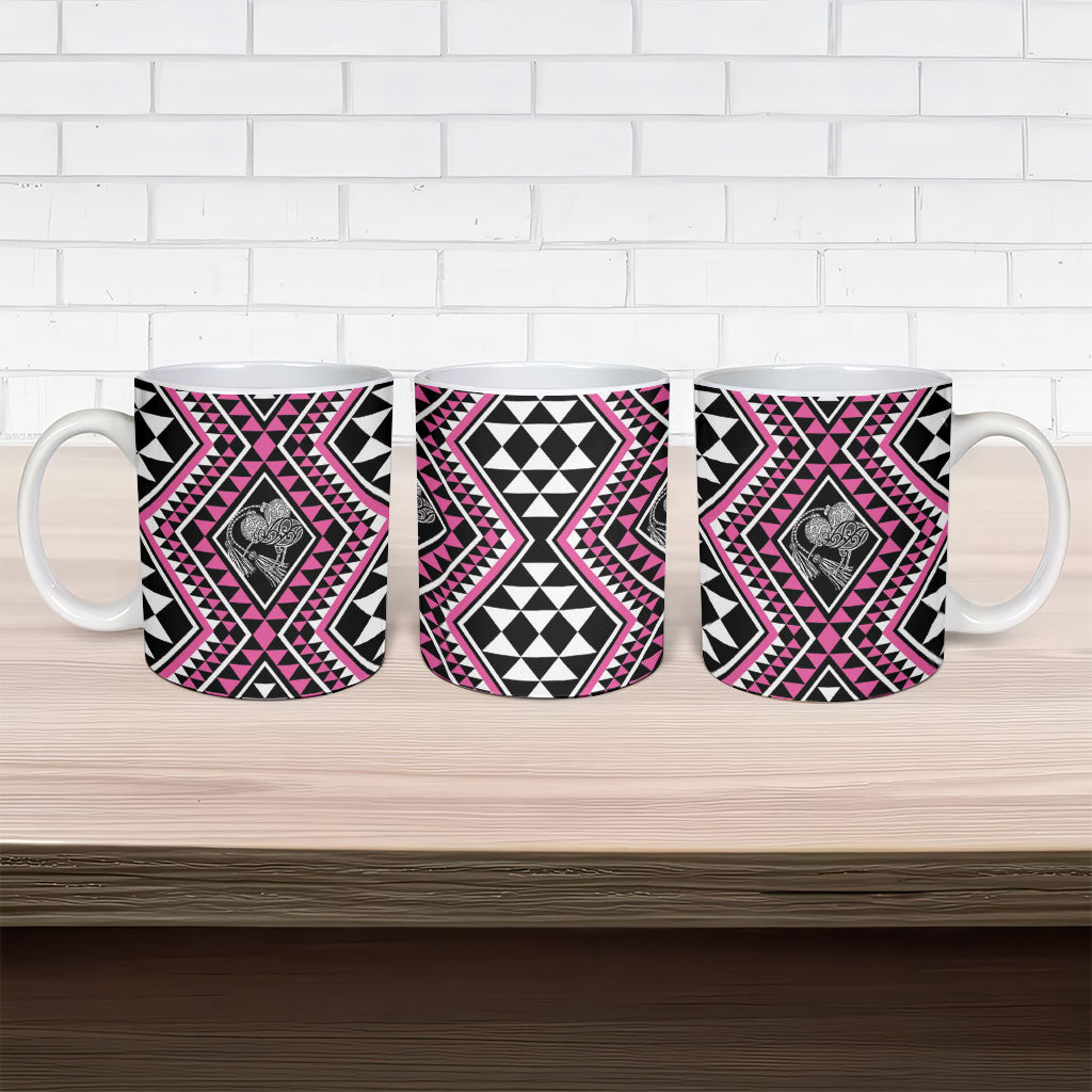 New Zealand Mawhero Taniko Motifs Ceramic Mug Maori Poi Dance Costume Inspired