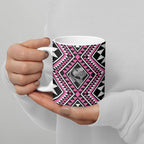 New Zealand Mawhero Taniko Motifs Ceramic Mug Maori Poi Dance Costume Inspired