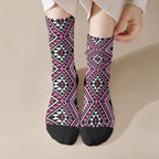 New Zealand Mawhero Taniko Motifs Crew Socks Maori Poi Dance Costume Inspired