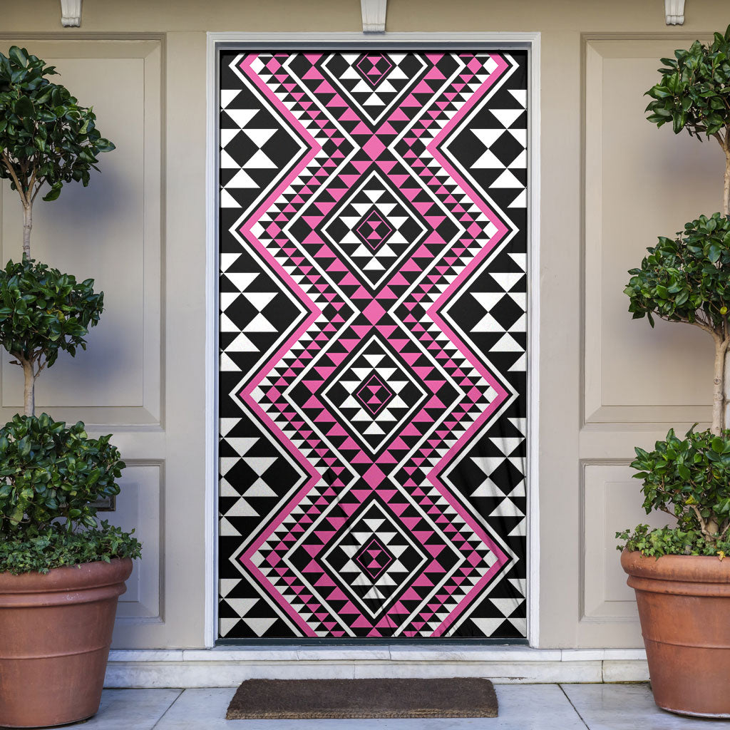 New Zealand Mawhero Taniko Motifs Door Cover Maori Poi Dance Costume Inspired