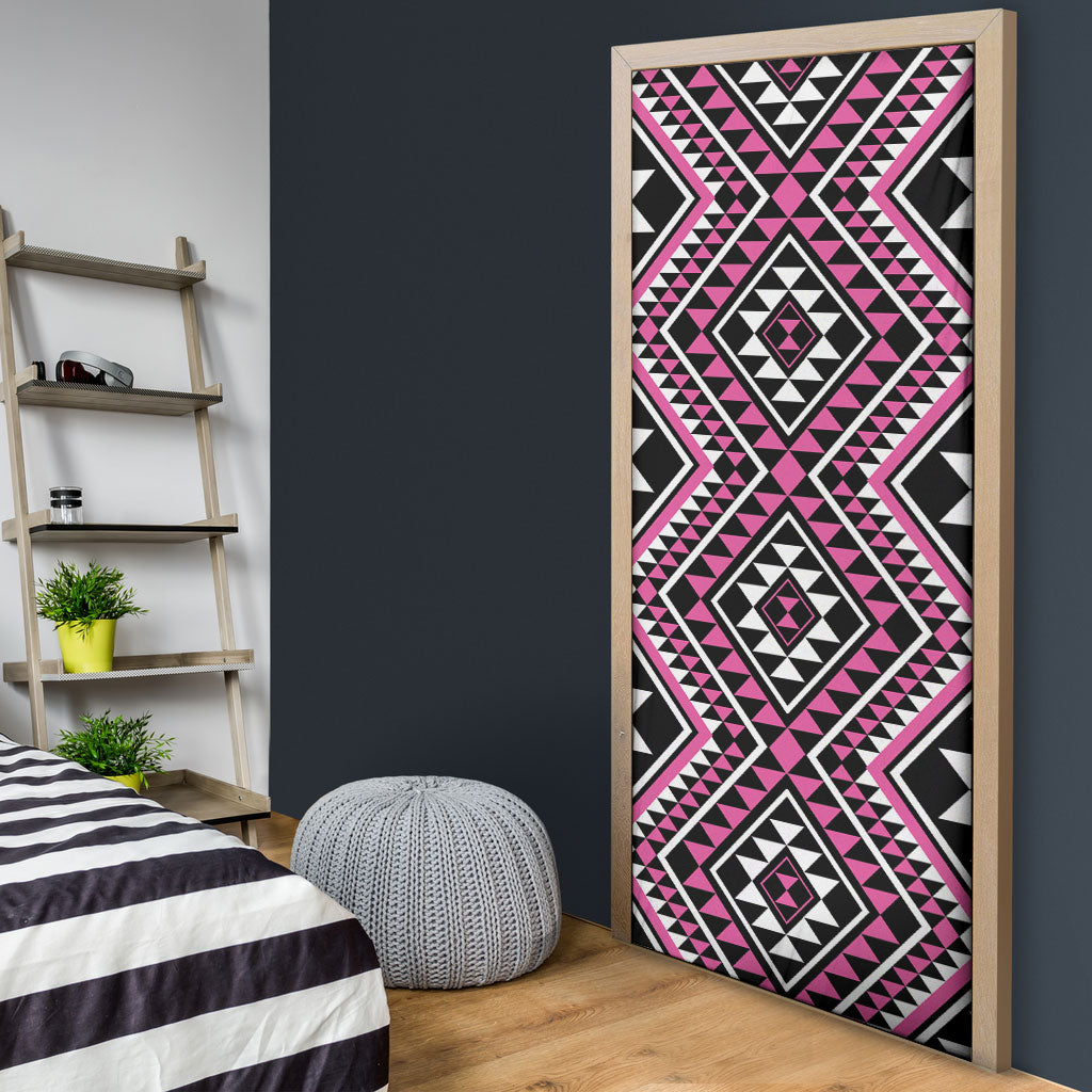 New Zealand Mawhero Taniko Motifs Door Cover Maori Poi Dance Costume Inspired