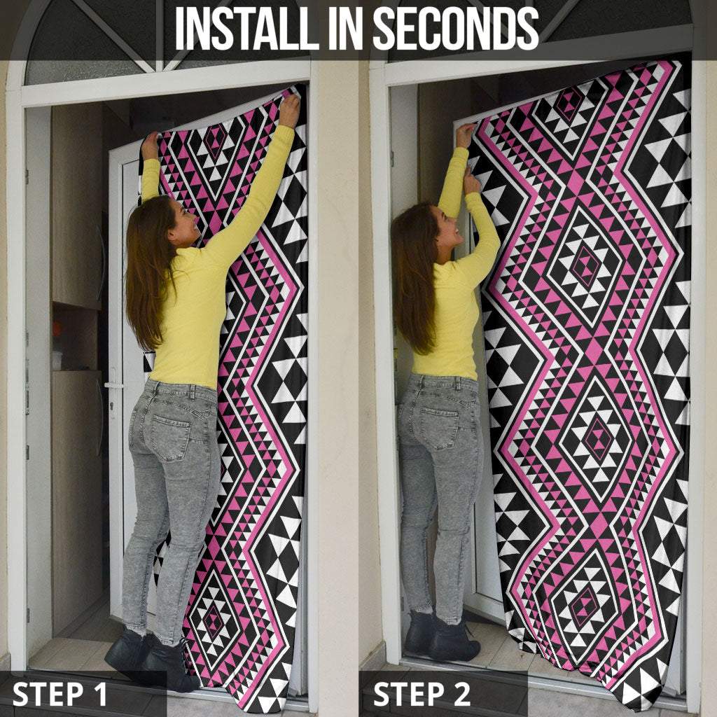 New Zealand Mawhero Taniko Motifs Door Cover Maori Poi Dance Costume Inspired