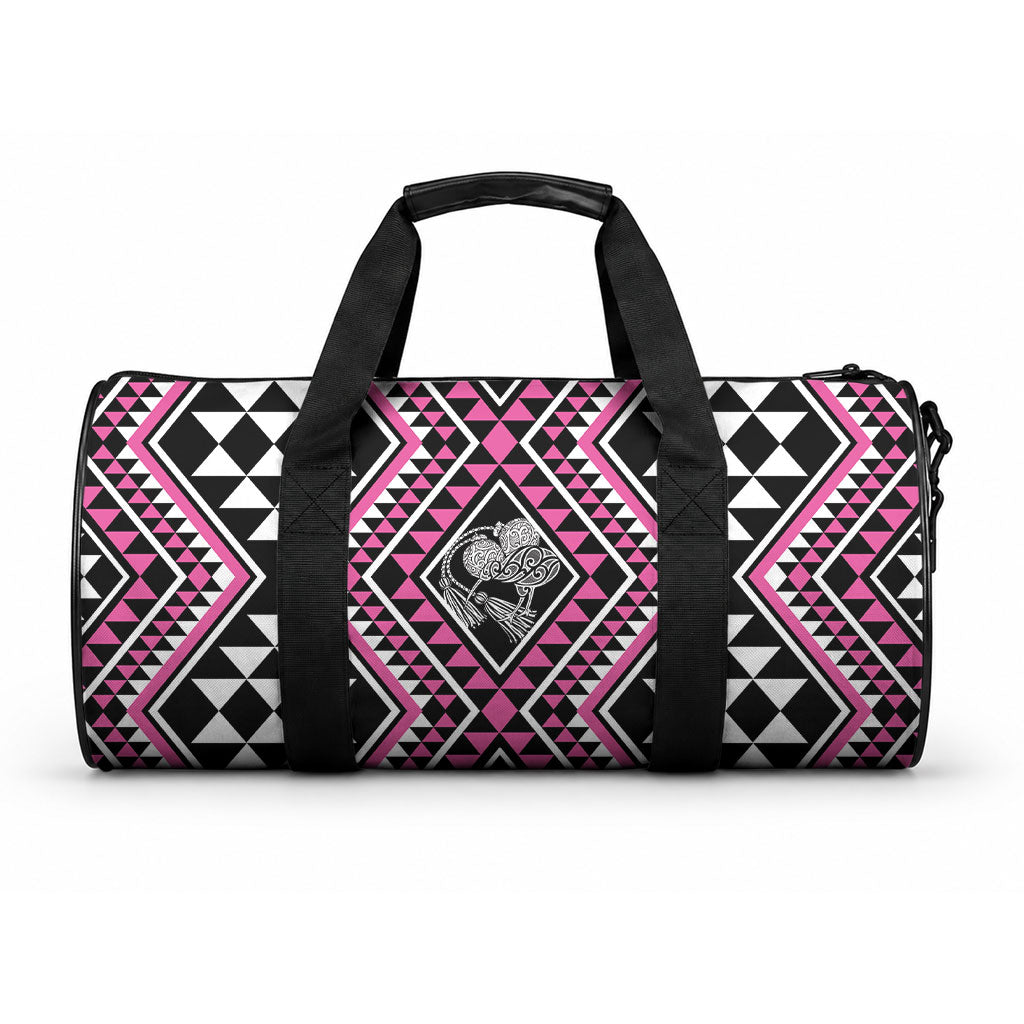 New Zealand Mawhero Taniko Motifs Duffle Bag Maori Poi Dance Costume Inspired