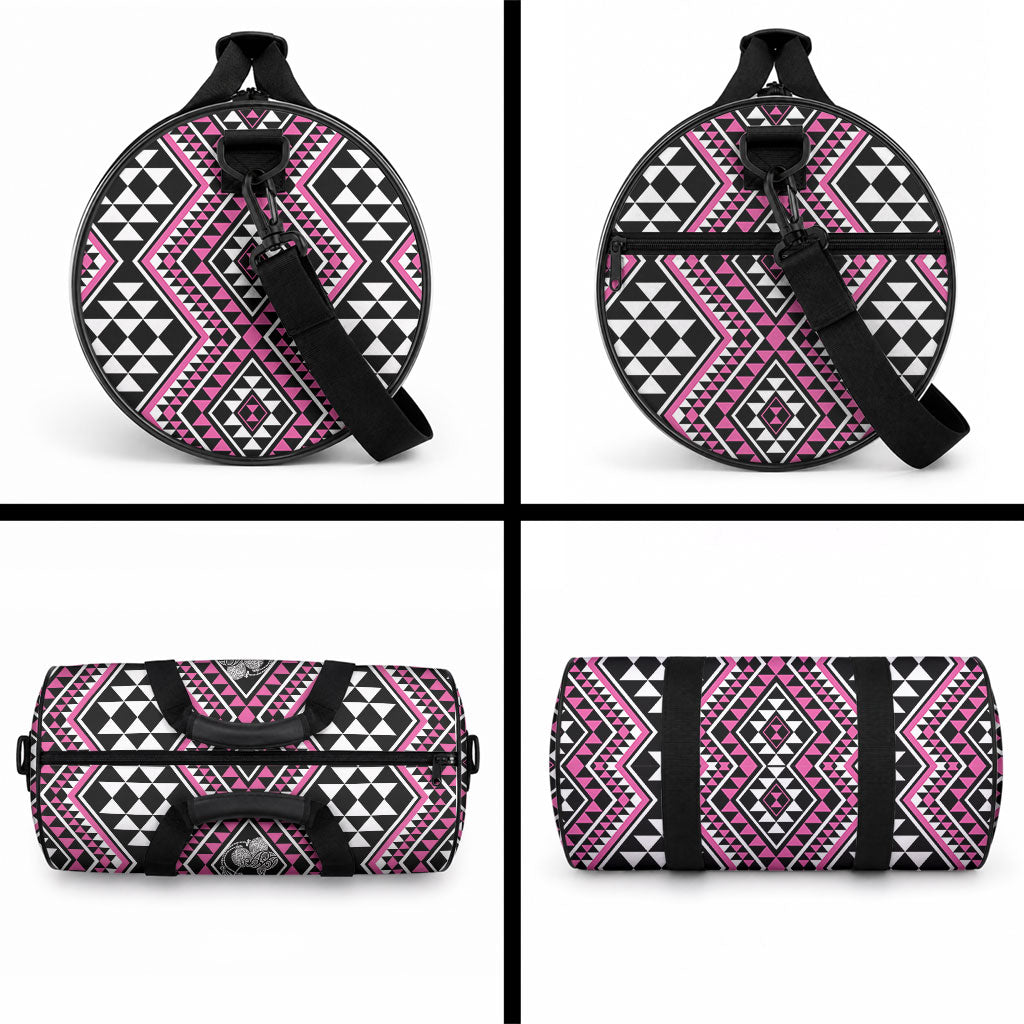 New Zealand Mawhero Taniko Motifs Duffle Bag Maori Poi Dance Costume Inspired