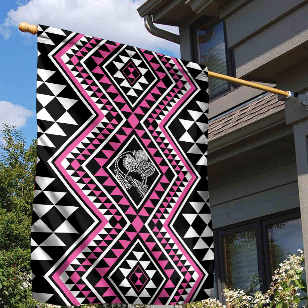 New Zealand Mawhero Taniko Motifs Garden Flag Maori Poi Dance Costume Inspired