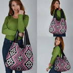 New Zealand Mawhero Taniko Motifs Grocery Bag Maori Poi Dance Costume Inspired