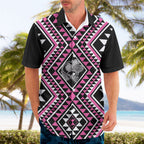 New Zealand Mawhero Taniko Motifs Hawaiian Shirt Maori Poi Dance Costume Inspired