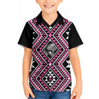 New Zealand Mawhero Taniko Motifs Hawaiian Shirt Maori Poi Dance Costume Inspired