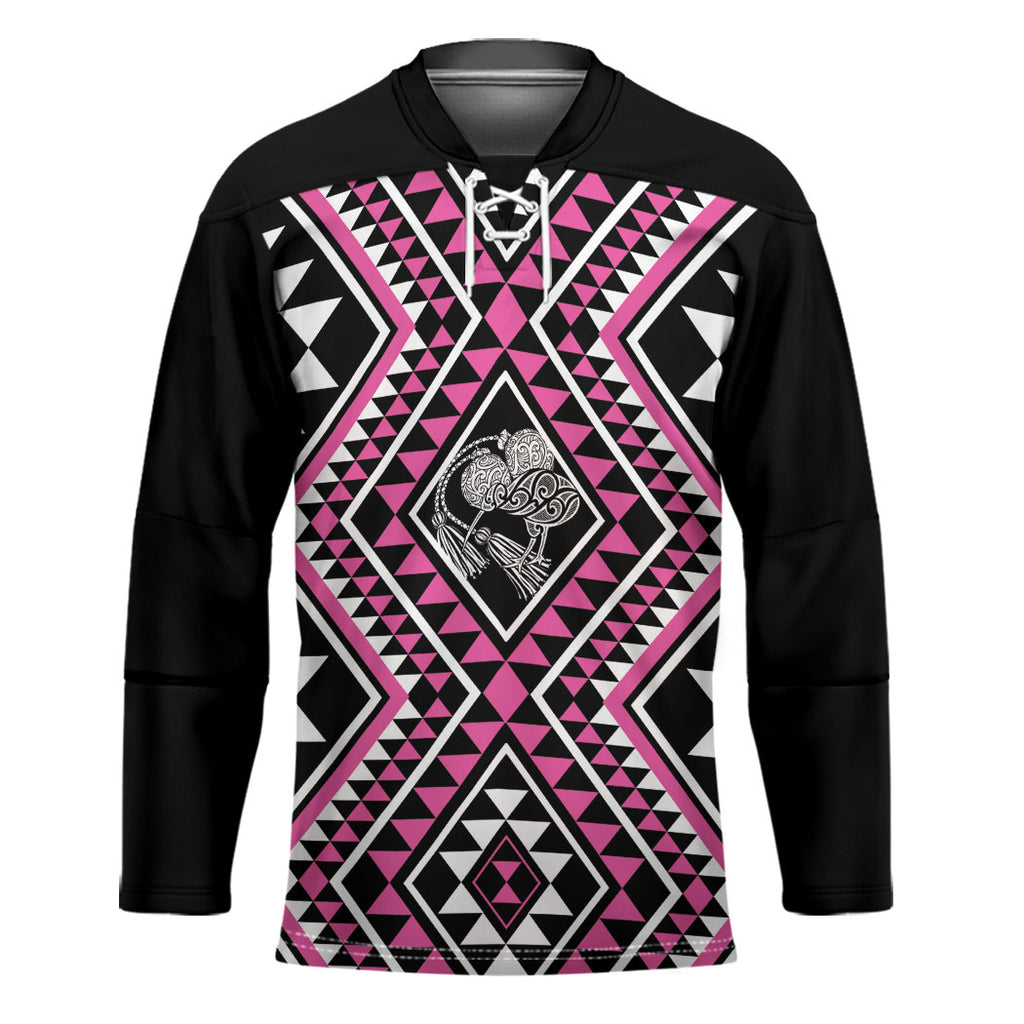New Zealand Mawhero Taniko Motifs Hockey Jersey Maori Poi Dance Costume Inspired