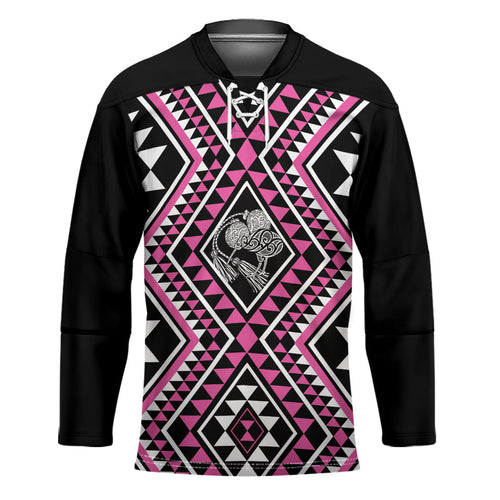 New Zealand Mawhero Taniko Motifs Hockey Jersey Maori Poi Dance Costume Inspired
