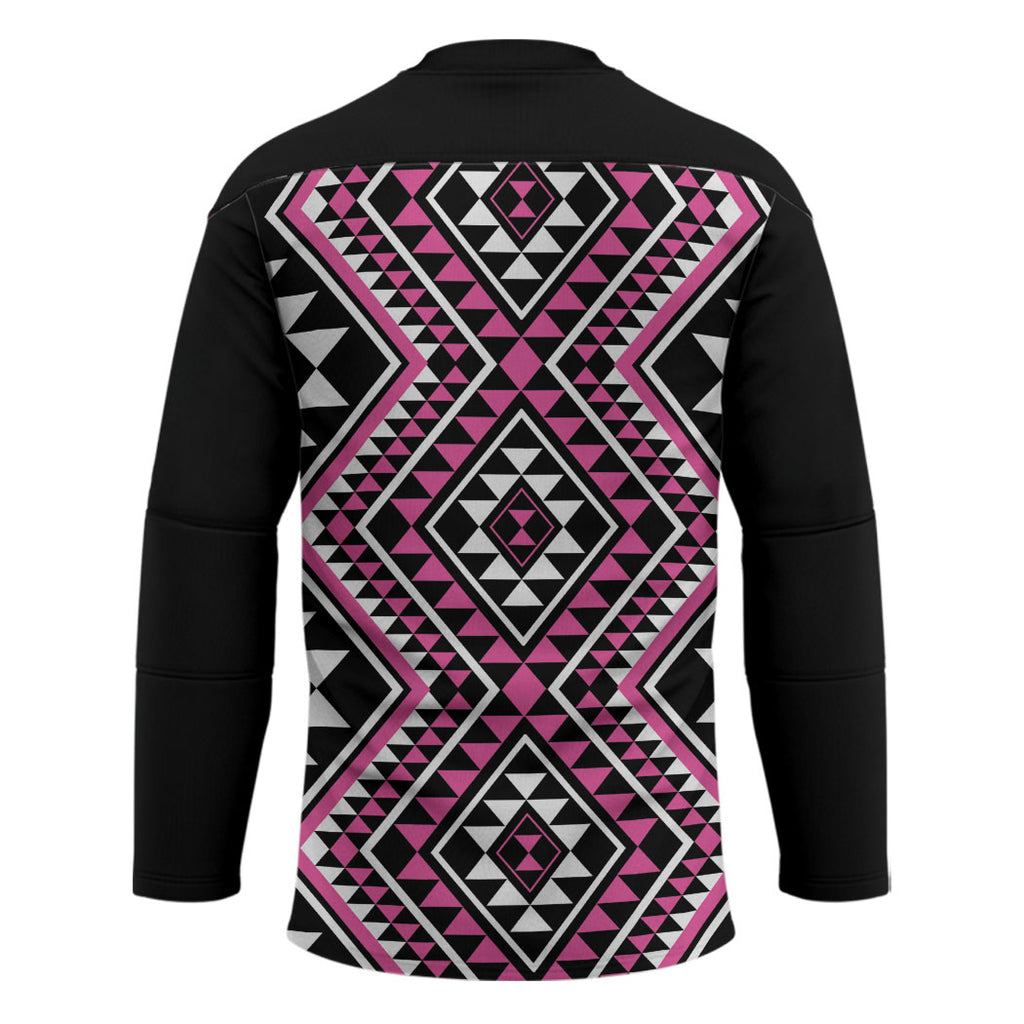 New Zealand Mawhero Taniko Motifs Hockey Jersey Maori Poi Dance Costume Inspired