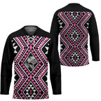 New Zealand Mawhero Taniko Motifs Hockey Jersey Maori Poi Dance Costume Inspired