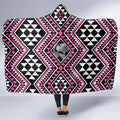 New Zealand Mawhero Taniko Motifs Hooded Blanket Maori Poi Dance Costume Inspired