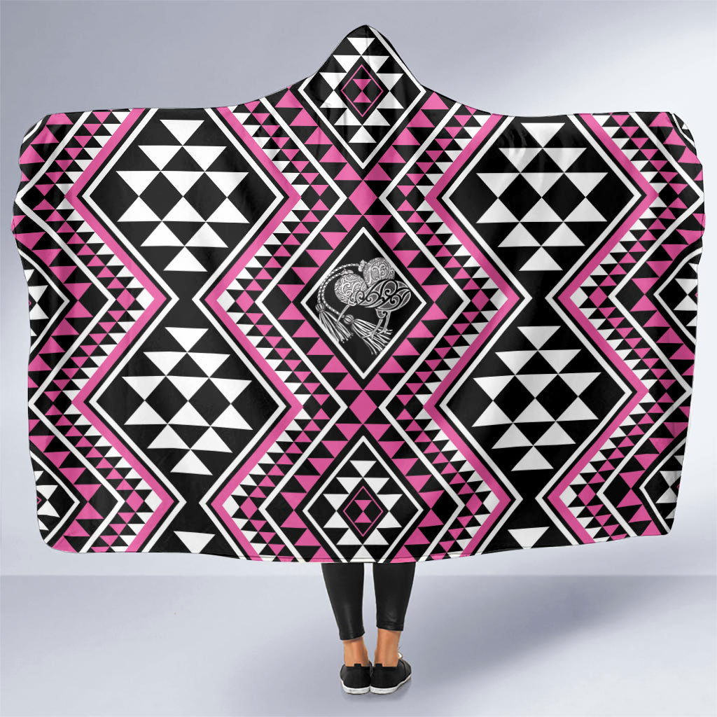 New Zealand Mawhero Taniko Motifs Hooded Blanket Maori Poi Dance Costume Inspired