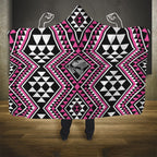 New Zealand Mawhero Taniko Motifs Hooded Blanket Maori Poi Dance Costume Inspired