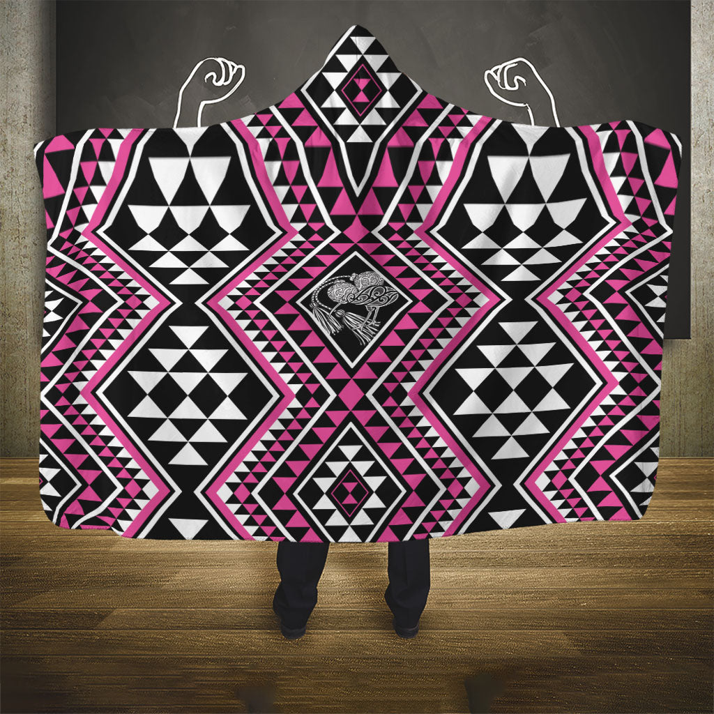 New Zealand Mawhero Taniko Motifs Hooded Blanket Maori Poi Dance Costume Inspired