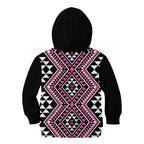 New Zealand Mawhero Taniko Motifs Kid Hoodie Maori Poi Dance Costume Inspired
