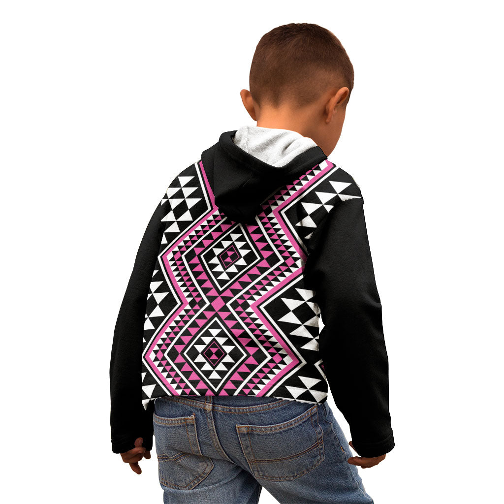 New Zealand Mawhero Taniko Motifs Kid Hoodie Maori Poi Dance Costume Inspired