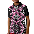 New Zealand Mawhero Taniko Motifs Kid Polo Shirt Maori Poi Dance Costume Inspired