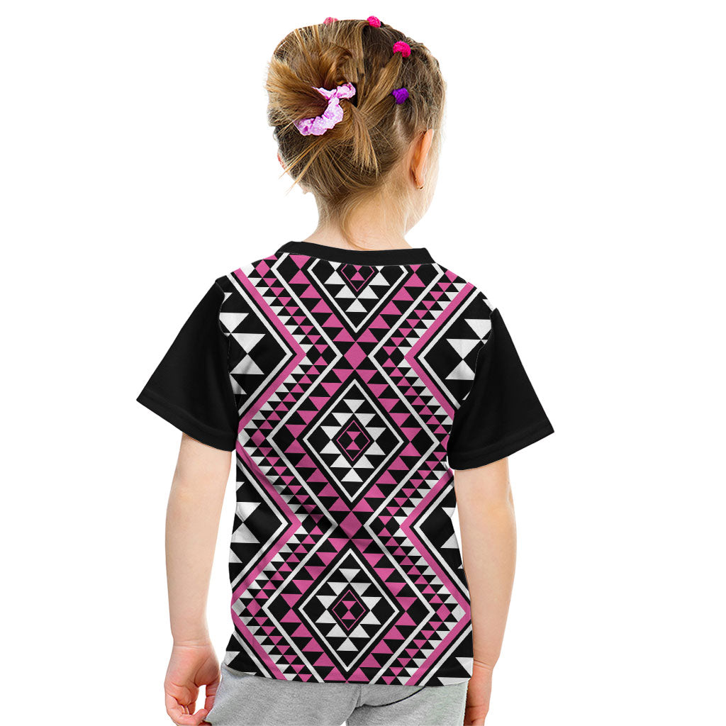 New Zealand Mawhero Taniko Motifs Kid T Shirt Maori Poi Dance Costume Inspired