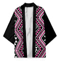 New Zealand Mawhero Taniko Motifs Kimono Maori Poi Dance Costume Inspired