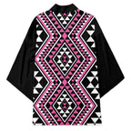New Zealand Mawhero Taniko Motifs Kimono Maori Poi Dance Costume Inspired