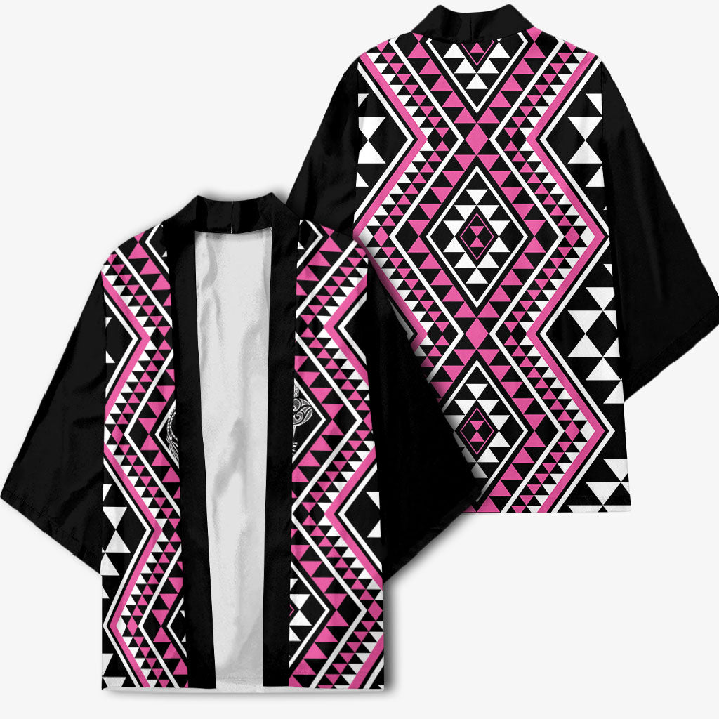 New Zealand Mawhero Taniko Motifs Kimono Maori Poi Dance Costume Inspired