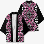 New Zealand Mawhero Taniko Motifs Kimono Maori Poi Dance Costume Inspired