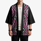 New Zealand Mawhero Taniko Motifs Kimono Maori Poi Dance Costume Inspired