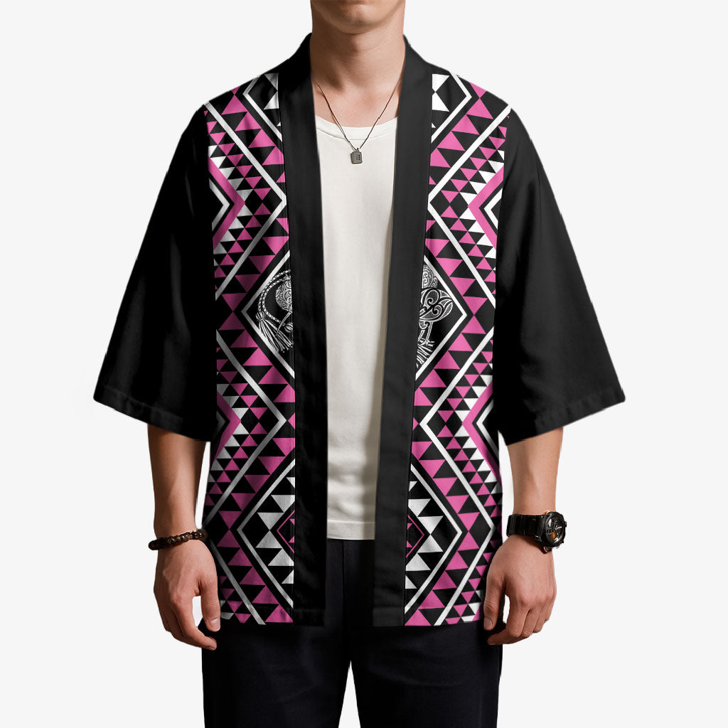 New Zealand Mawhero Taniko Motifs Kimono Maori Poi Dance Costume Inspired