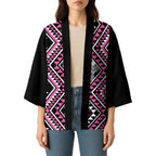 New Zealand Mawhero Taniko Motifs Kimono Maori Poi Dance Costume Inspired