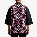 New Zealand Mawhero Taniko Motifs Kimono Maori Poi Dance Costume Inspired