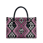 New Zealand Mawhero Taniko Motifs Leather Bag Maori Poi Dance Costume Inspired