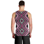 New Zealand Mawhero Taniko Motifs Men Tank Top Maori Poi Dance Costume Inspired