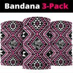 New Zealand Mawhero Taniko Motifs Neck Gaiter Maori Poi Dance Costume Inspired