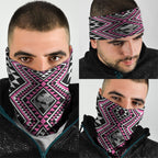 New Zealand Mawhero Taniko Motifs Neck Gaiter Maori Poi Dance Costume Inspired