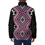 New Zealand Mawhero Taniko Motifs Padded Jacket Maori Poi Dance Costume Inspired