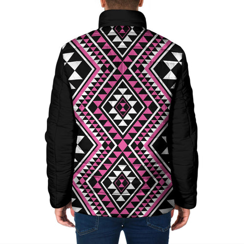 New Zealand Mawhero Taniko Motifs Padded Jacket Maori Poi Dance Costume Inspired
